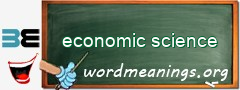 WordMeaning blackboard for economic science